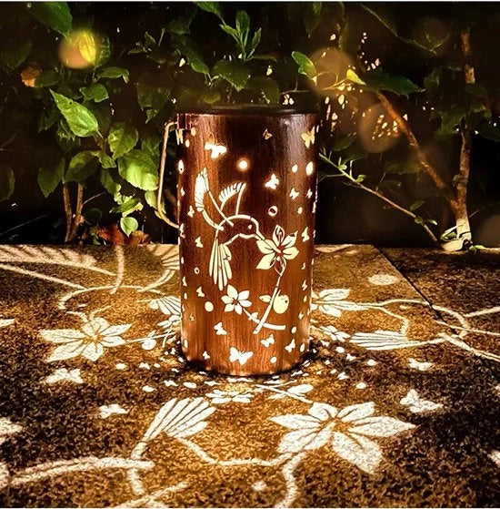 Lampada a energia solare 18*10cm - Esterno - Lampada LED acqua resistente - Metallo - Per giardino, piazzale, veranda e cortile