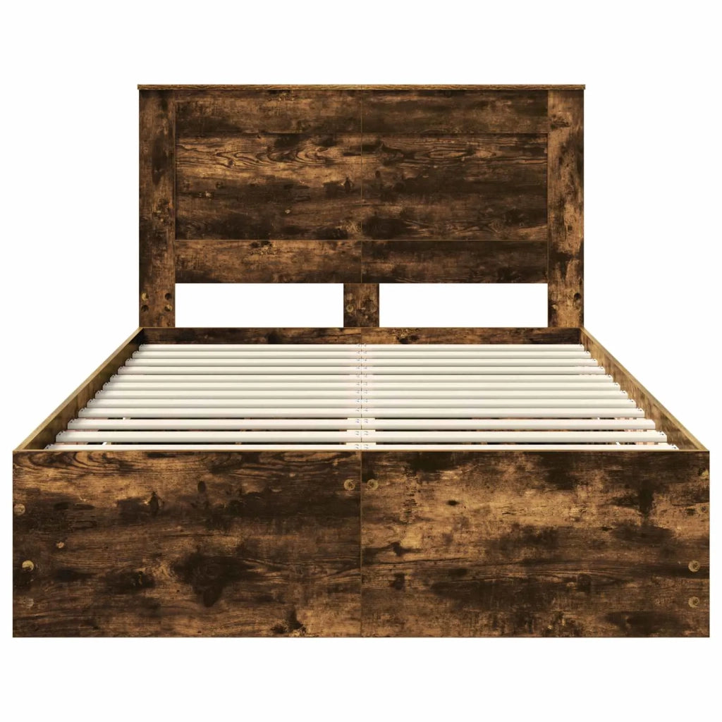 Struttura del letto con cassetto Rovere fumé 120 x 200 cm 3410195