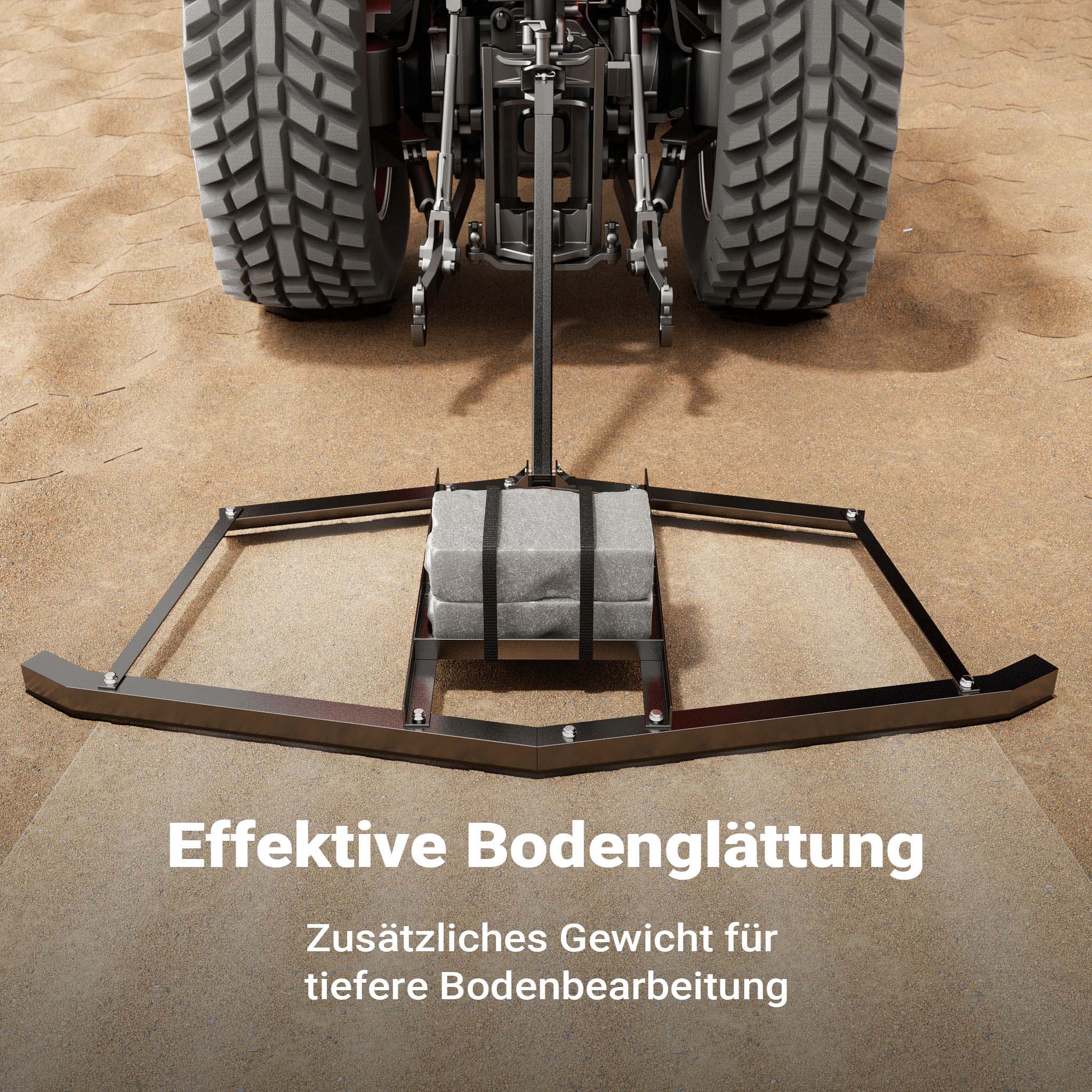 Erpice livellatore prato terreno per quad trattorini 172 x 90 cm Telaio fisso di livellamento