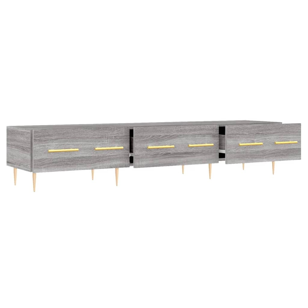 Mobile TV multimediale mensola TV credenza TV sala da pranzo soggiorno camera da letto Sonoma 150 x 36 x 30 cm legno ingegnerizzato grigio 02_0028412