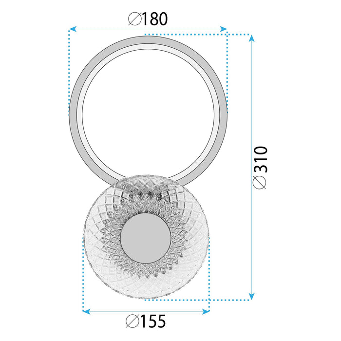 Applique Da Parete Led Lhj071-w Brush Gold