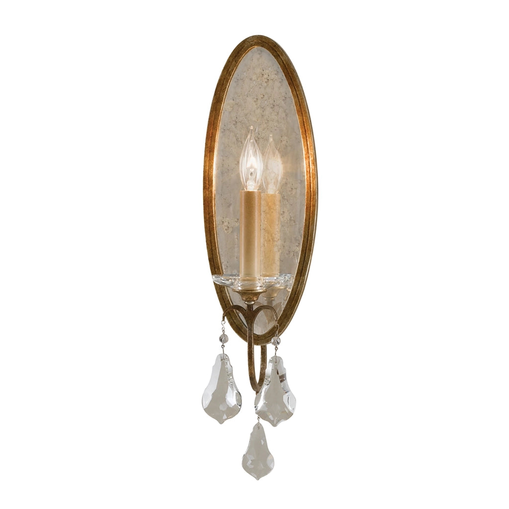 Applique Industrial Nordico Valentina Acciaio Bronzo Ossidato Vetro 1 Luce E14
