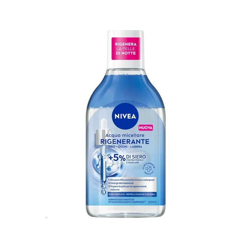 NIVEA ACQUA MICELLARE RIGENERANTE SIERO-INFUSA + 5% CON PANTENOLO E SQUALANE 400 ML