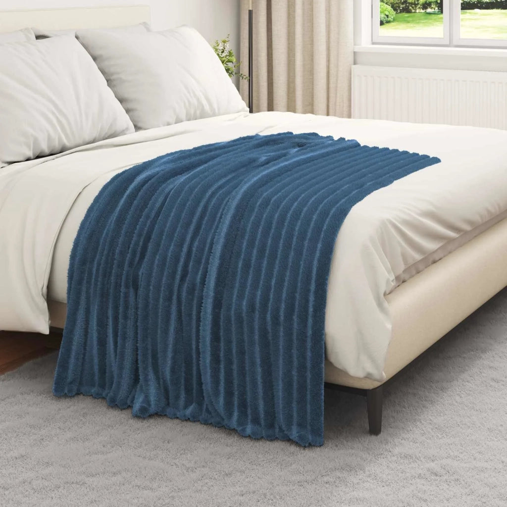 Coperte da Pile 6 pz Blu navy 150 x 130 cm Panno