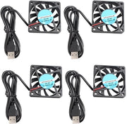 Ventilatore di raffreddamento silenzioso 60x60x10mm DC 5V per sistema CPU computer con connessione USB, stampante 3D, CPU PC.