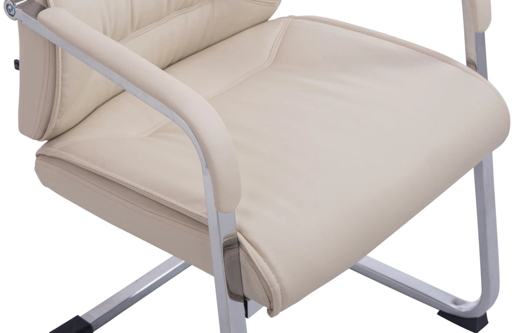 Sedia XL Anubis in similpelle crema