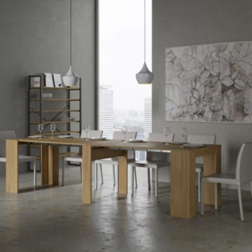 Consolle allungabile 90x48/296 cm Venus quercia natura allunghe interne