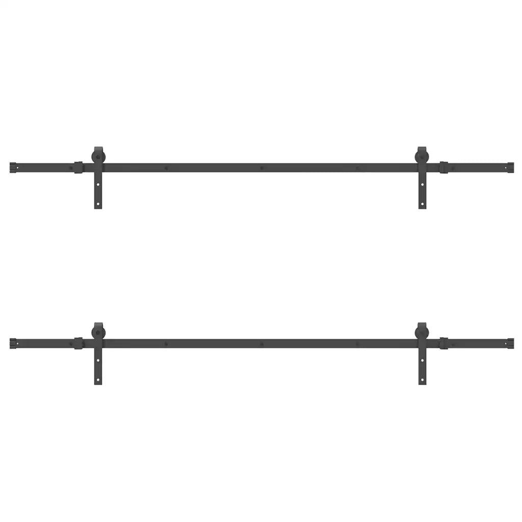 Kit di Binari per Porte Scorrevoli 427 cm Acciaio Nero CFW5252930