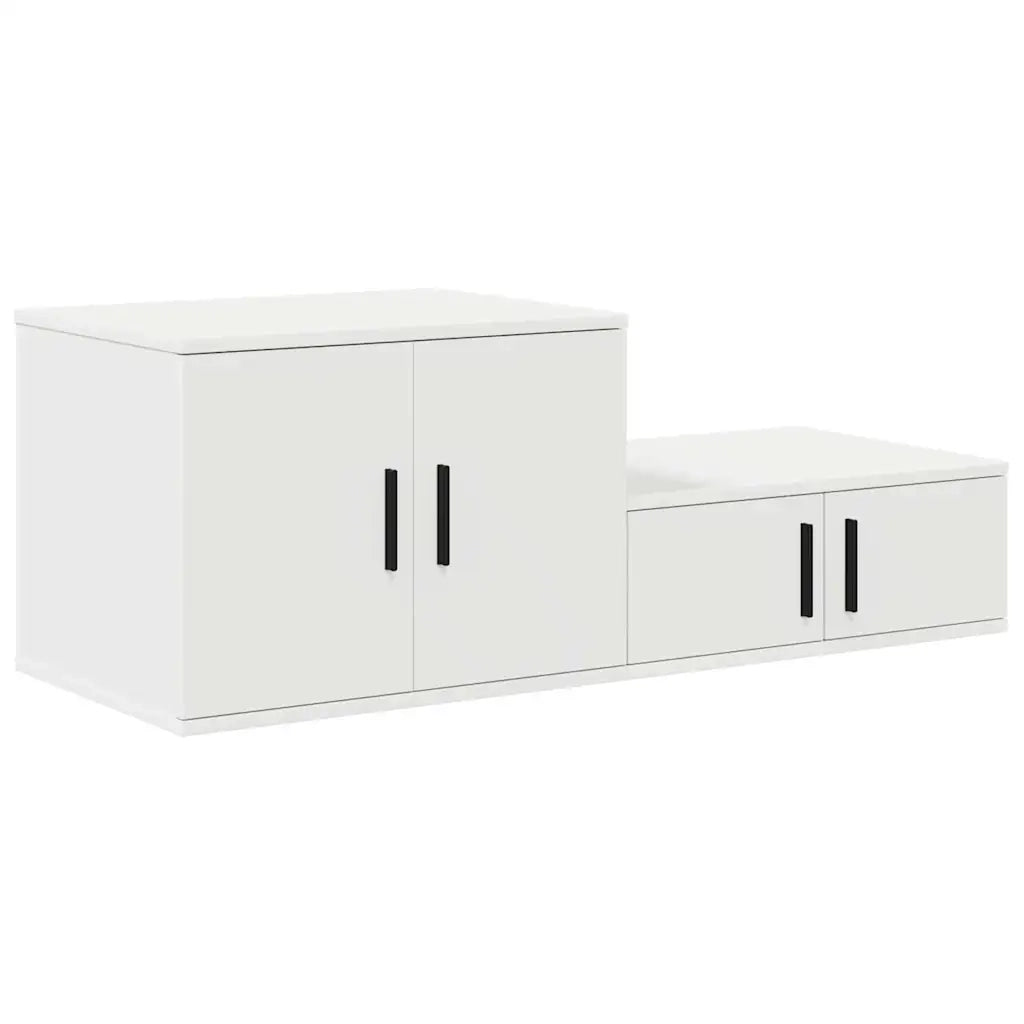 Mobile contenitore moderno con 2 ripiani 118 x 41 x 40 cm legno composito bianco 02_0052110