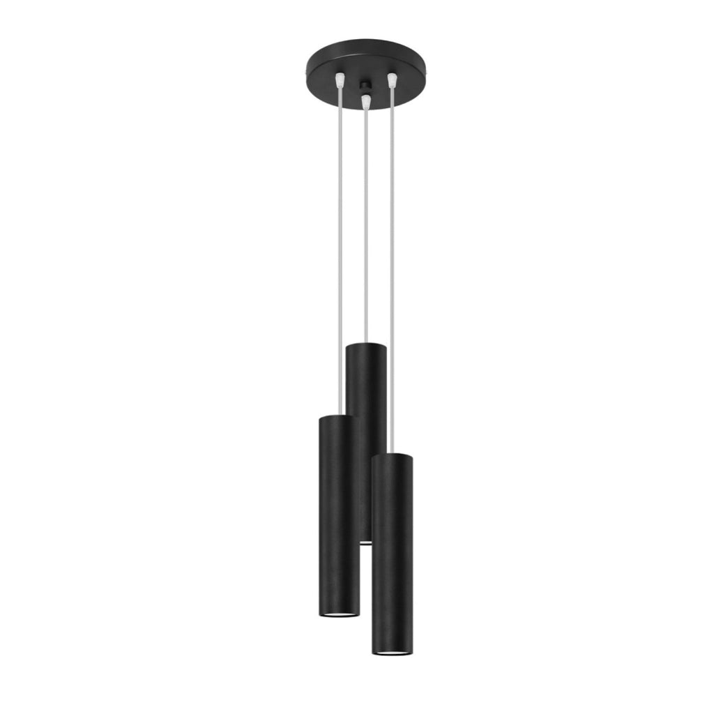 Lampada a sospensione nera tripla MODENO 3xGU10 Pure Lume