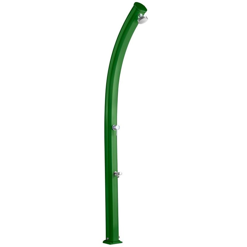 Doccia Solare Jolly 25 Litri In Alluminio Con Lavapiedi Colore Verde Scuro Cv-A520/6016