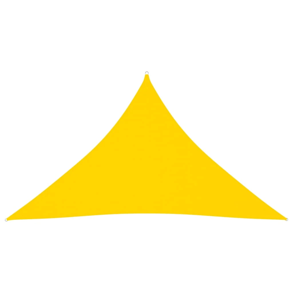 Vela ombreggiante triangolare in tessuto Oxford 3,5 x 3,5 x 4,9 m giallo 02_0009807