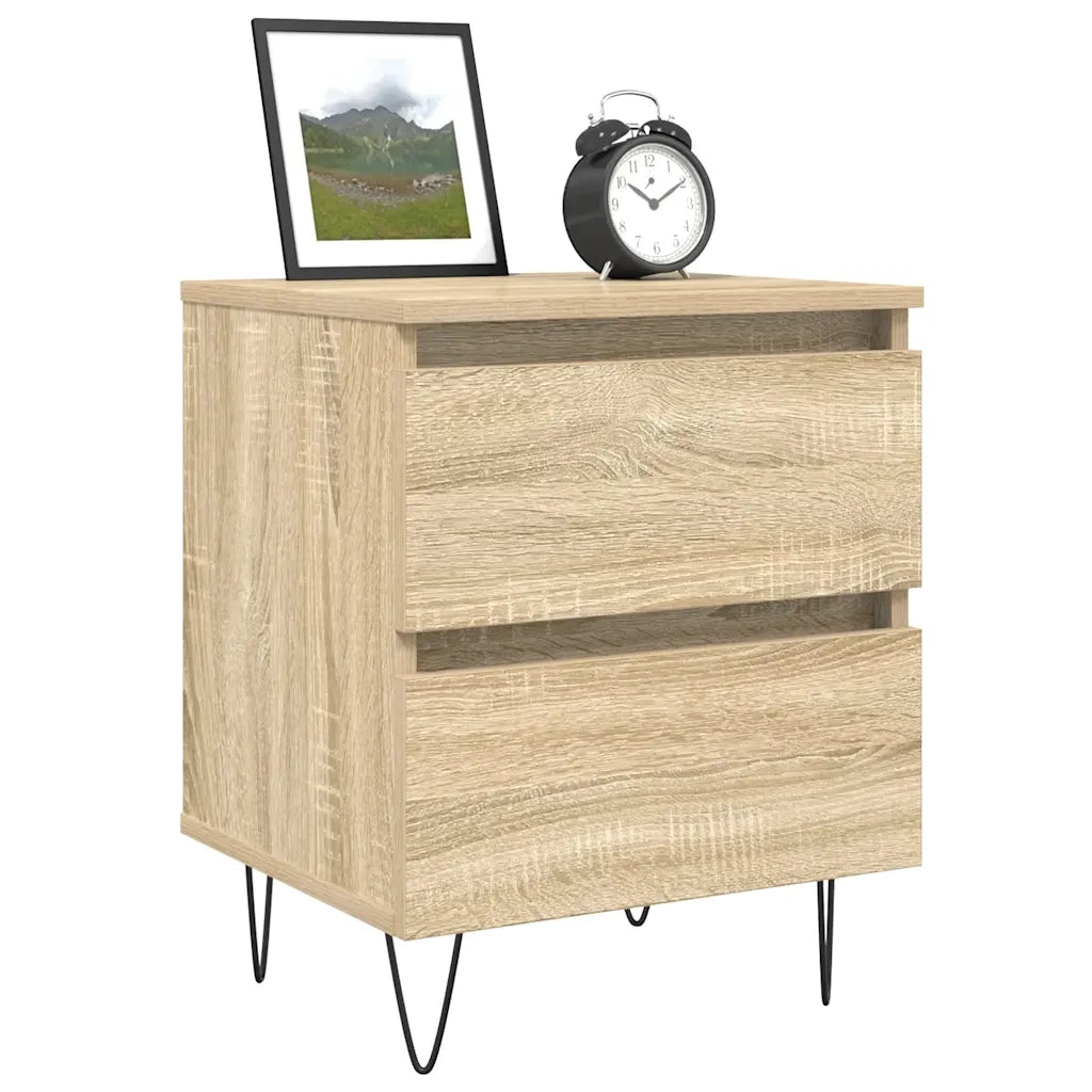 Comodino Rovere Sonoma 40x35x50 cm in Legno Multistrato