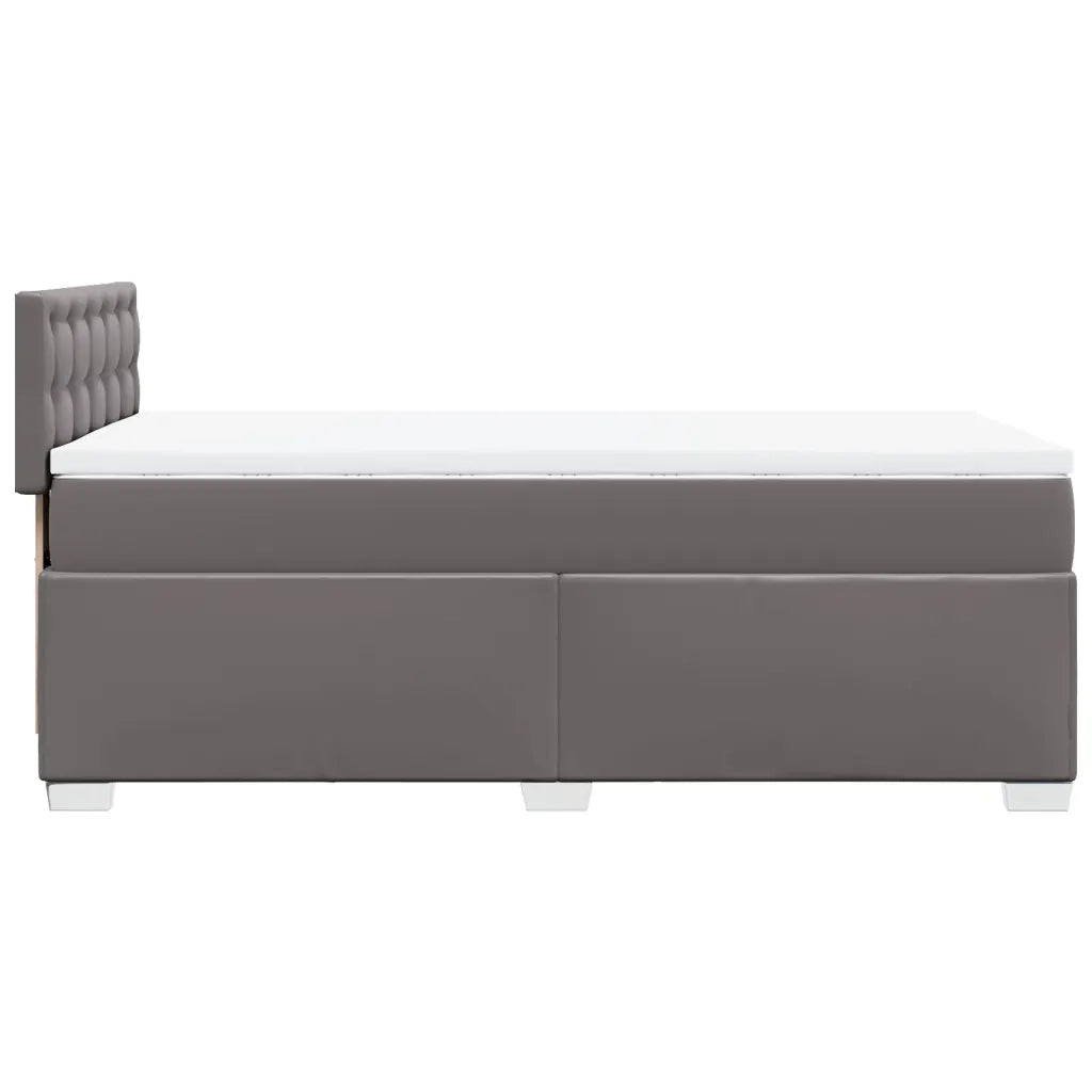 vidaXL Giroletto a Molle con Materasso Grgio 80x200 cm in Similpelle