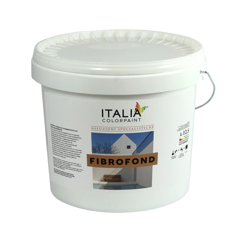 Fibrofond l fondo acrilico bianco per supporti interni ed esterni *** formato 5 lt, confezione 1