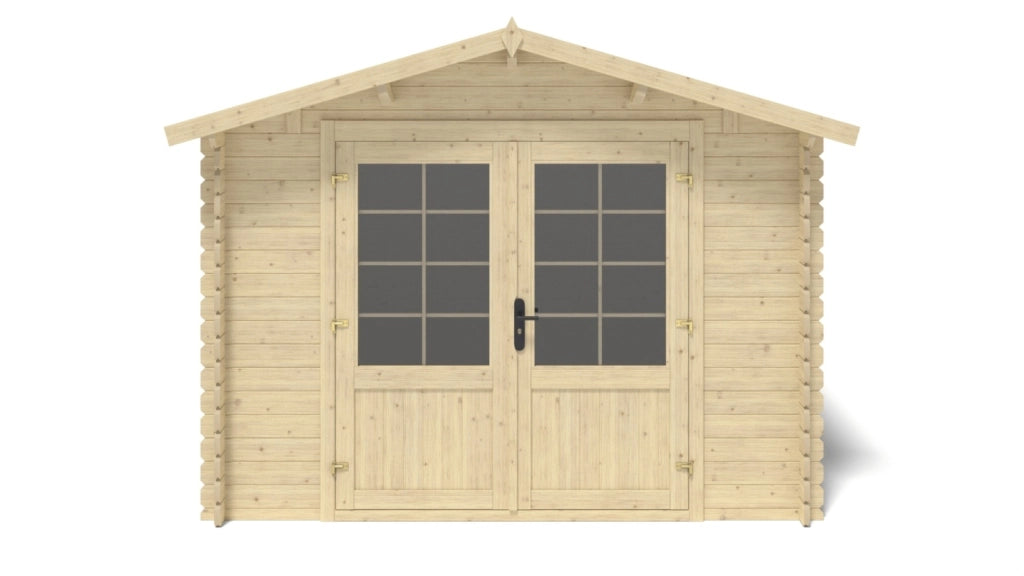 Casetta da giardino in legno - 12m2 - 3x4m - 28mm - colore: naturale - DOM661 - ALTANKA