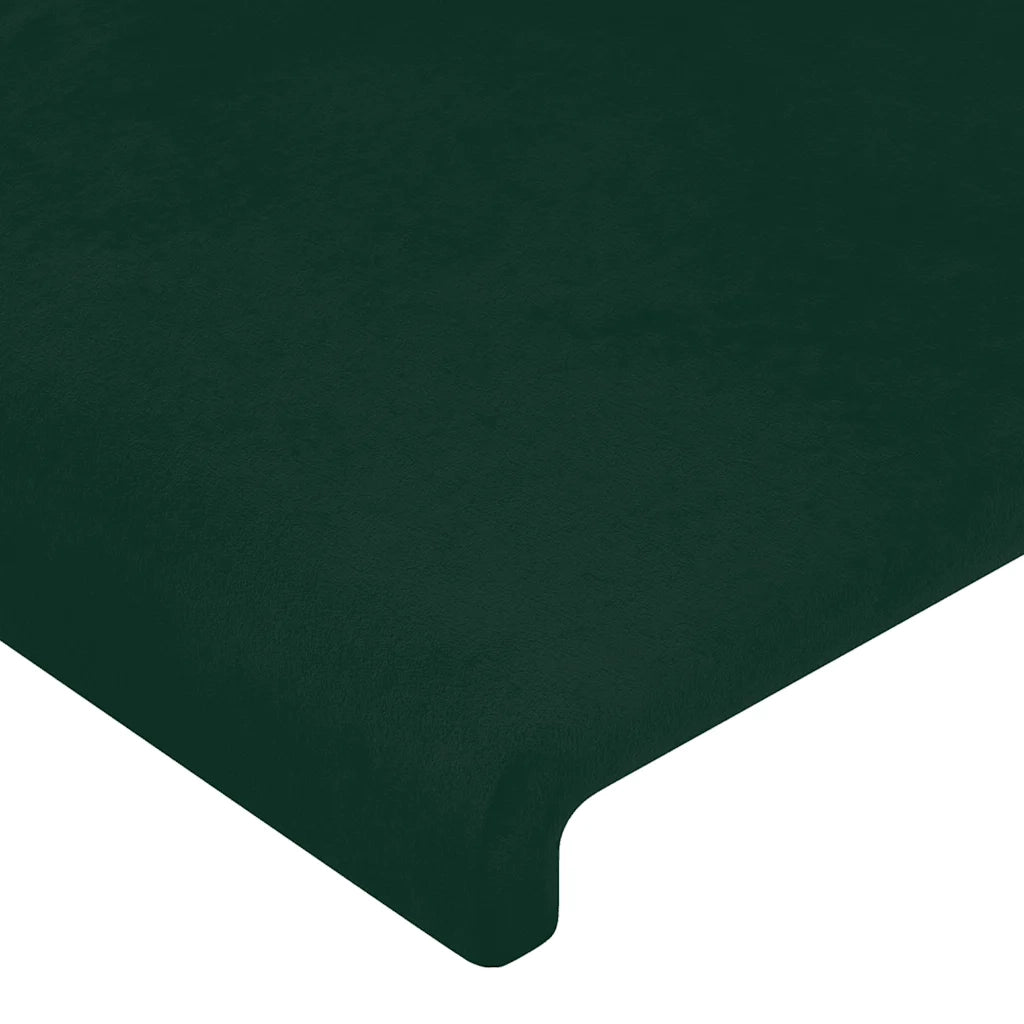 Testiera a LED-Testata con LED verde Scuro 80x5x118/128 cm in Velluto 504741