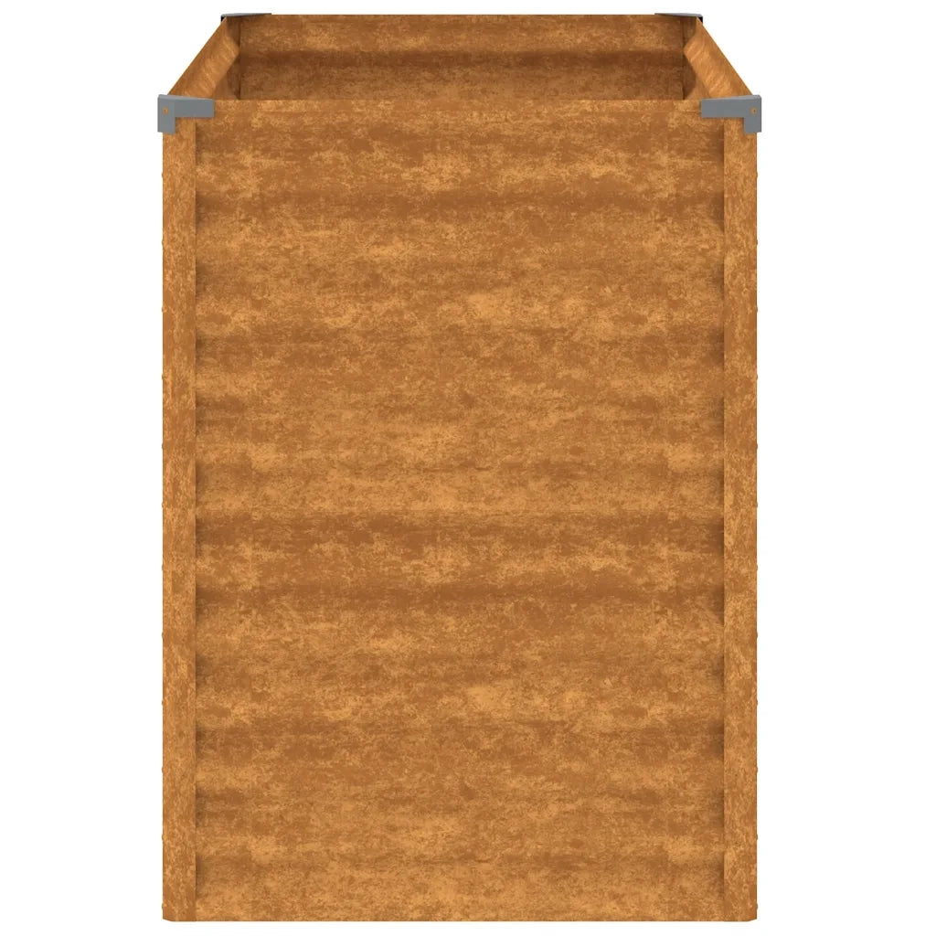 Letto rialzato da giardino 100x50x69 cm in acciaio Corten 151984
