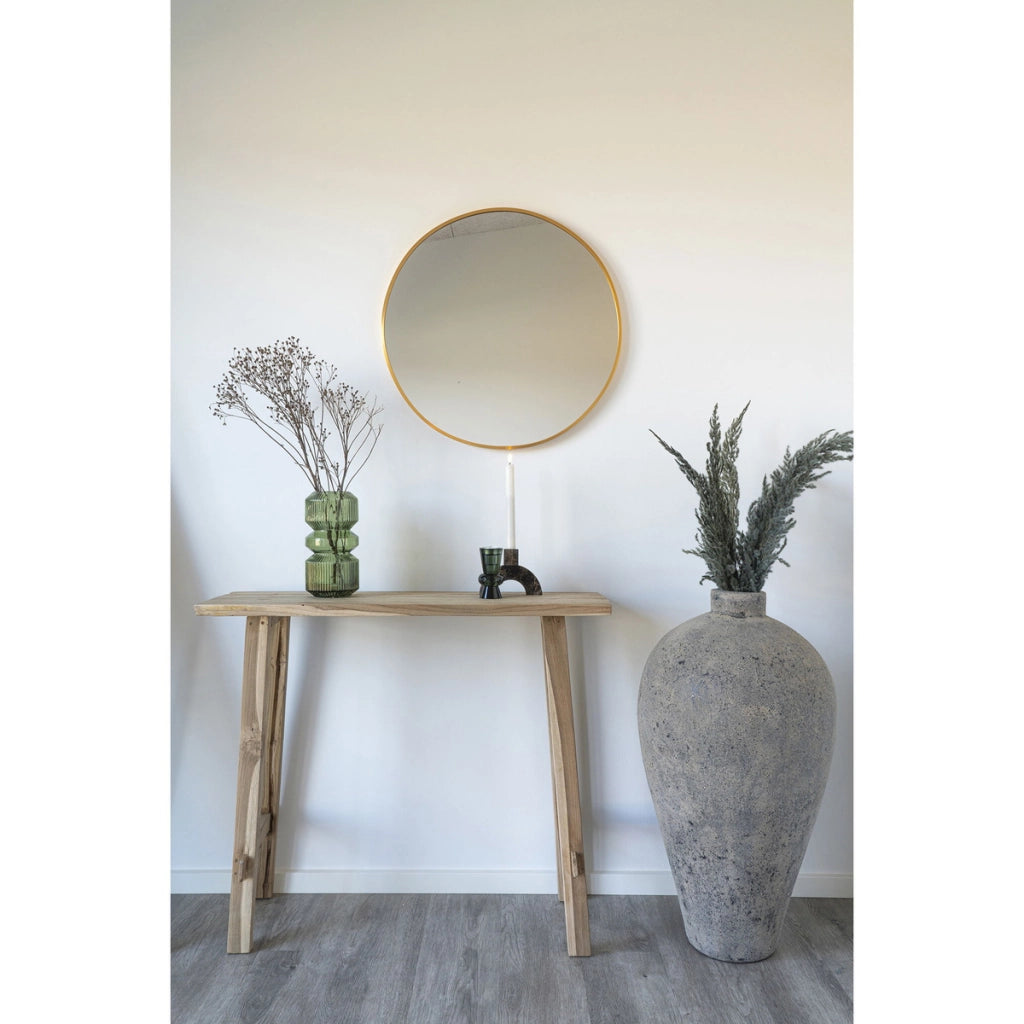 Tavolo Consolle Girona, Marrone, Legno, 90x30x80 cm