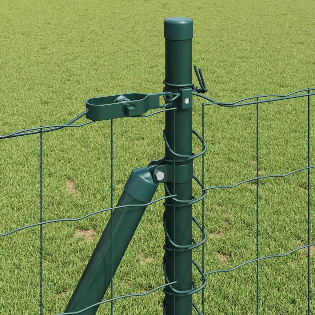 Recinzione da Giardino | Recinzione con Posto Verde 1 x 25 m Acciaio e PVC