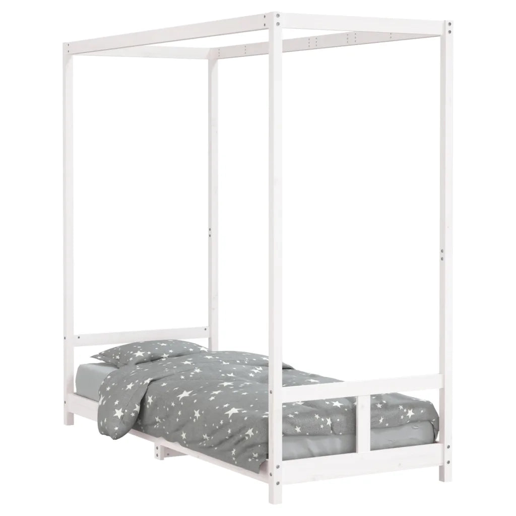 Giroletto per Bambini-Struttura Letto Bambini Bianco 80x200cm in Legno Massello di Pino 674774
