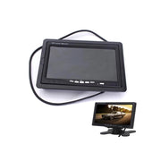 Trade Shop - Monitor Lcd 7'' Pollici 2 Ingressi Video Tft Poggiatesta Auto Retromarcia Staffa -