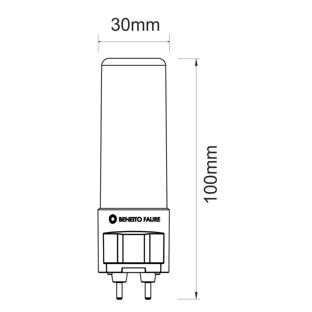Lampadina a led Tubolare G12 10W 4000K HQI