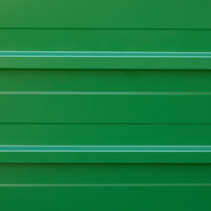 Fioriera da Giardino Senza Fondo con 2 Aree di Coltivazione 125x47x40 cm in Acciaio Verde