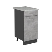 Mobiletto base per cucina R-Line Calcestruzzo/Antracite 40 cm PL Marmo Vicco
