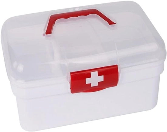Cassetta di Medicinali Portatile e Cassetta di Primo Soccorso con 2 Cavi - Piccolo e Grande Format