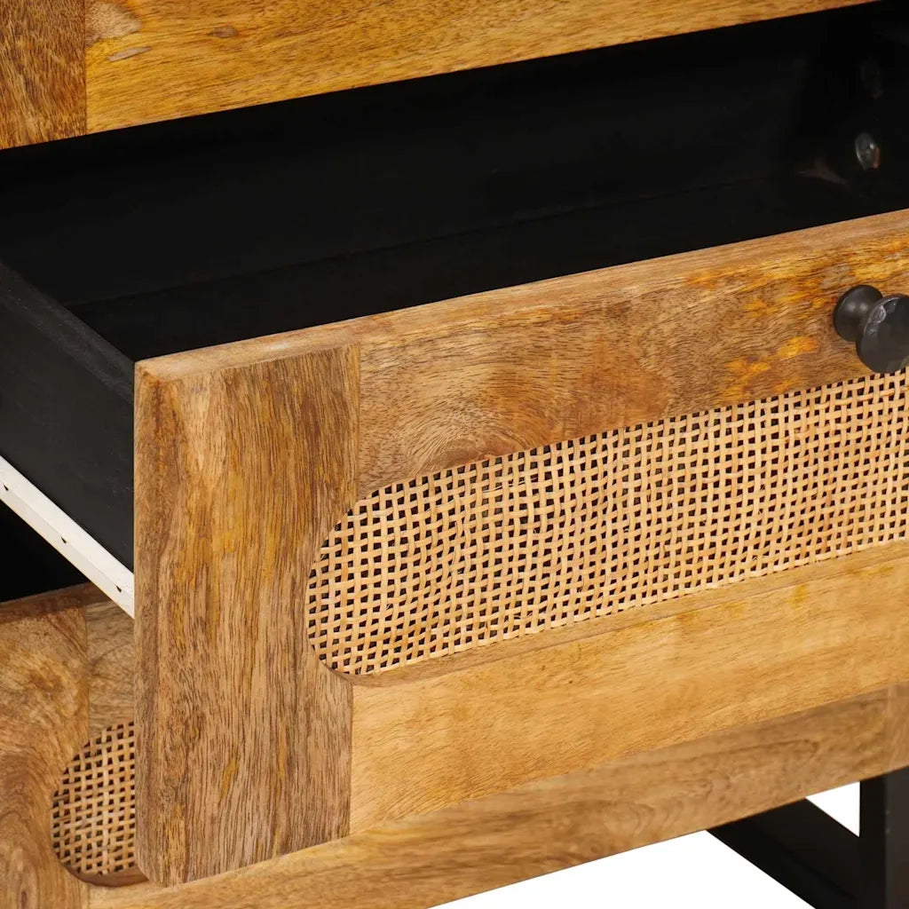 Comodino | Armadio da Notte | Mobiletto da notte con cassetto Naturale 50 x 33 x 62 cm
