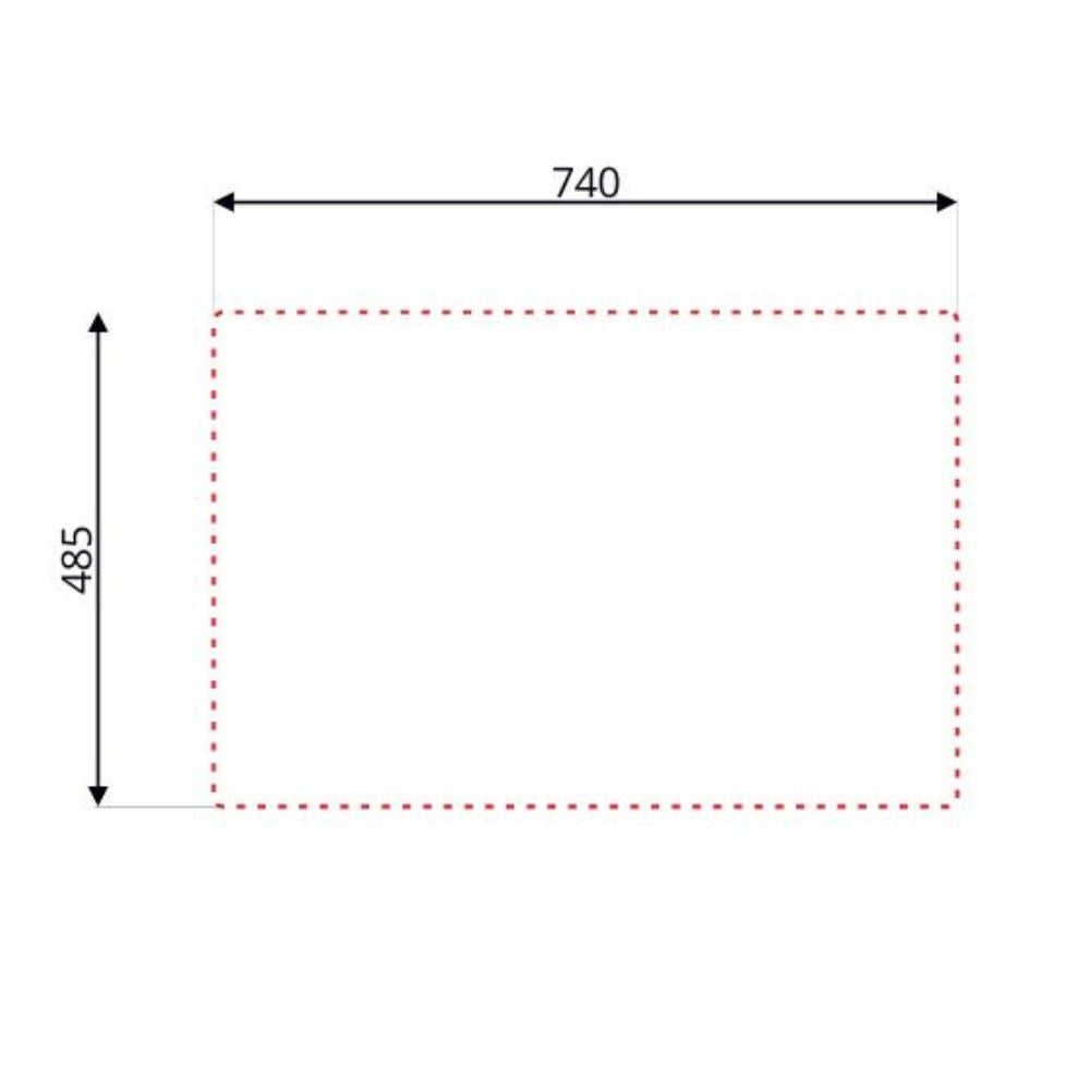 Lavello cucina da incasso una vasca 76x50.5x20H inox lucido SA233