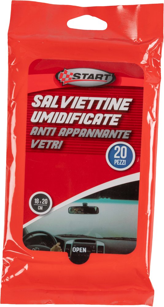 Salviette umidificante anti appannante vetri 18cm x 20cm