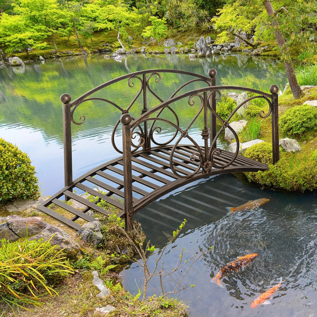 Ponticello da Giardino 99x68x53 cm in Metallo Nero