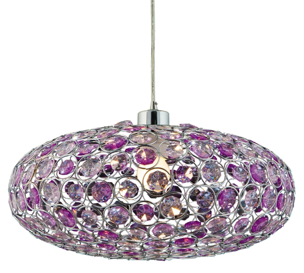 Lampada a sospensione Candellux Cristy 31-92635 cristallo cromo