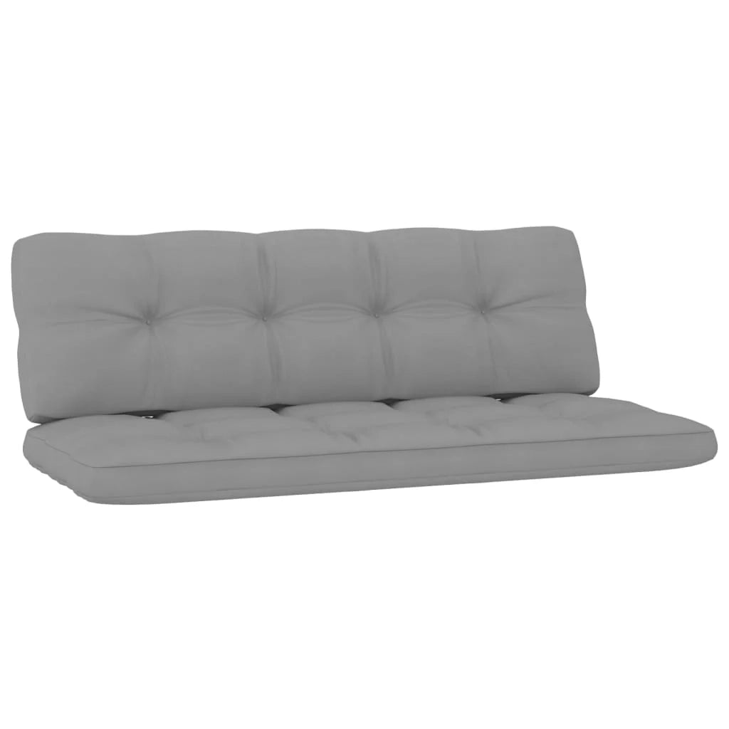 Panca da giardino mobili da esterno per patio mobili da terrazza con cuscini grigi 179 x 76 x 76 cm pino impregnato 02_0011632