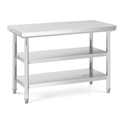 Tavolo da lavoro in acciaio inox 120 x 60 cm 600 kg 3 livelli 14_0003680