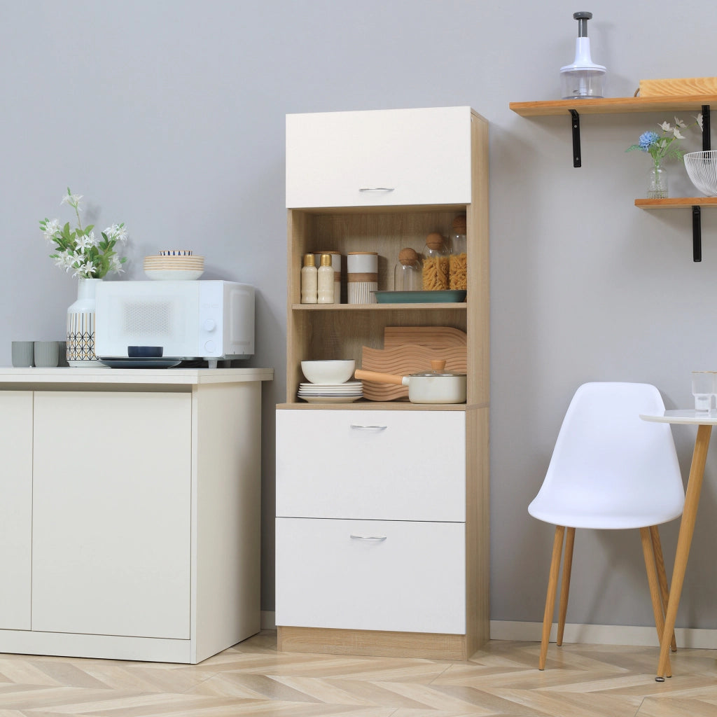 Mobile cucina contenitore ¨C Xylo ¨C 2 cassetti 1 anta bianco MDF 60x38x168 cm