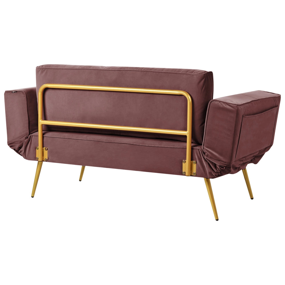 Divano letto in velluto Rosa Braccioli regolabili Soggiorno Letto Minimalista