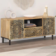 Mobile Porta TV-Mobile per TV-Credenza TV 105x33x46cm in Legno Massello di Mango 935141