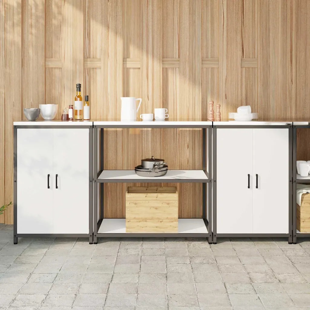 Set di Stoccaggio per Cucina con lo scaffale 3 pcs Bianco 3392667