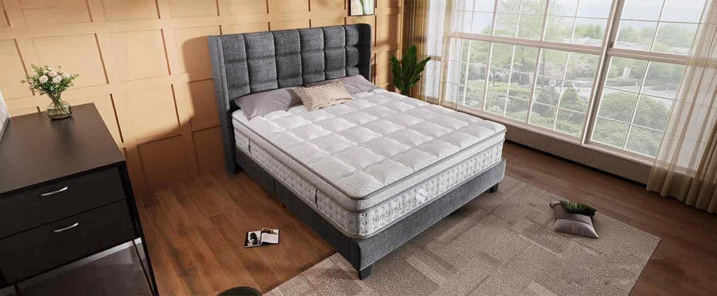 Materasso matrimoniale 140 × 200 cm a 7 zone con molle insacchettate e schiuma fredda, H3, incluso
