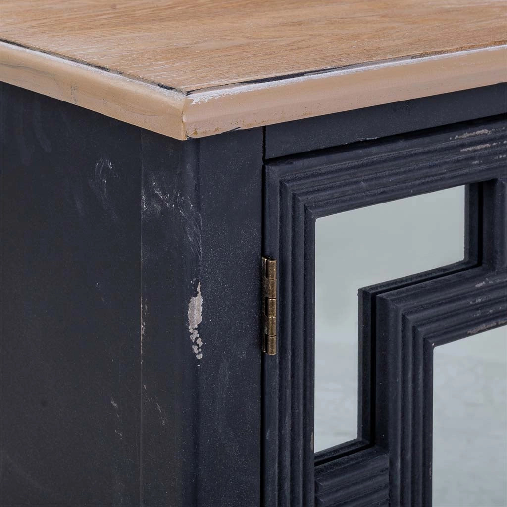 Mobile da ingresso in legno nero 83x36x56,5h