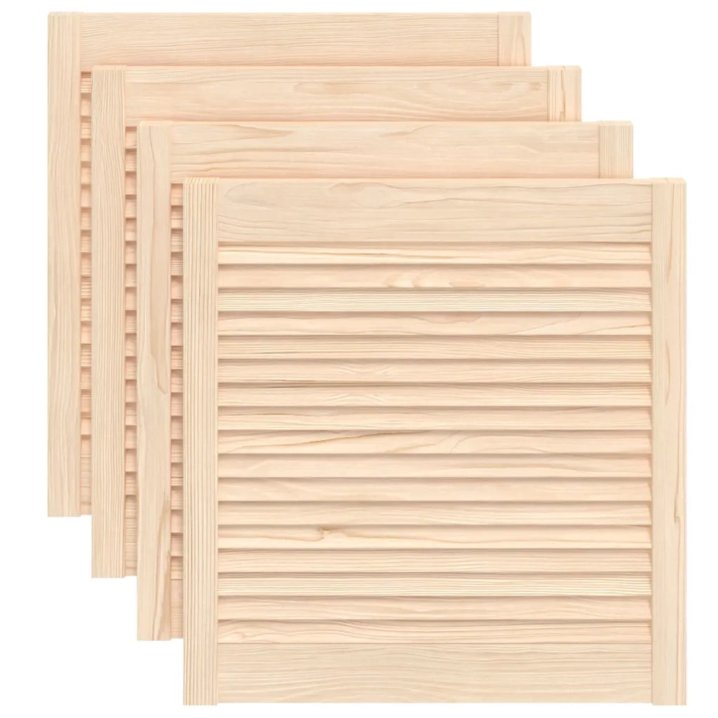 Ante con Design a Lamelle 4 pz 61,5x59,4 cm in Legno di Pino 151123