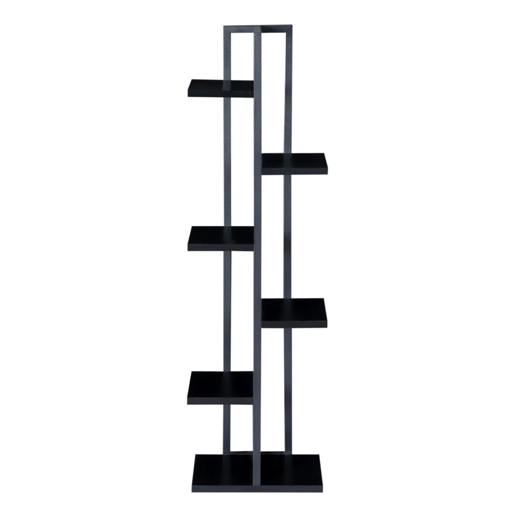 Supporto per piante a 5 ripiani 120 x 34 x 21 cm Nero 03_0007701