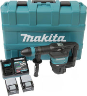 Makita HM001GM201 - Martello a batteria 40 V max. / 4,0 Ah, 2 batterie + caricatore in valigetta con adattatore radio AWS WUT01