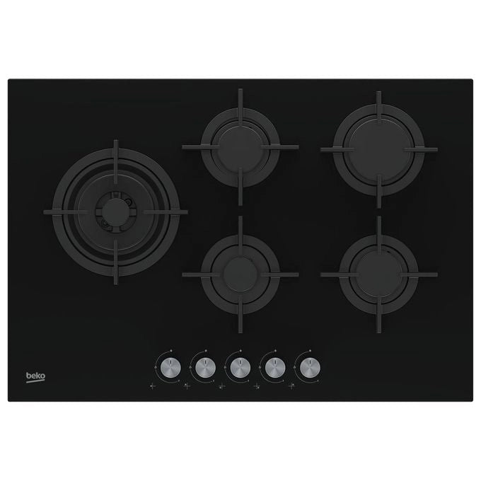 Beko HILL 75222 S piano cottura Nero Da incasso 75 cm Gas 5 Fornello(i)