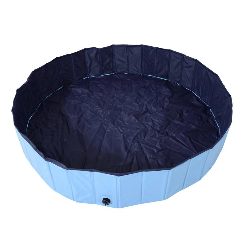 PISCINA PIEGHEVOLE PER CANI IN PVC 160 X 30CM  AZZURRO