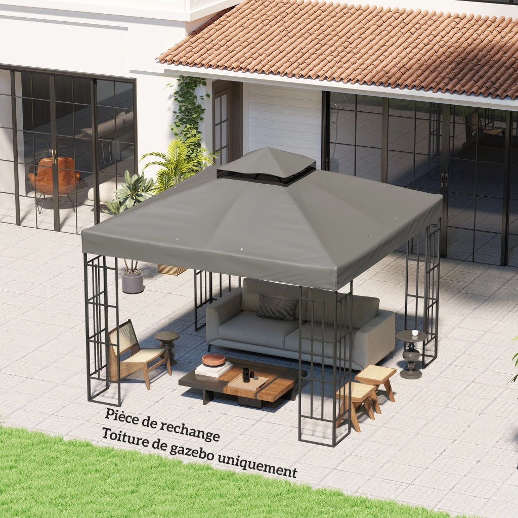 Tenda da giardino ¨C zephmum ¨C 3x3 m grigio UPF30+