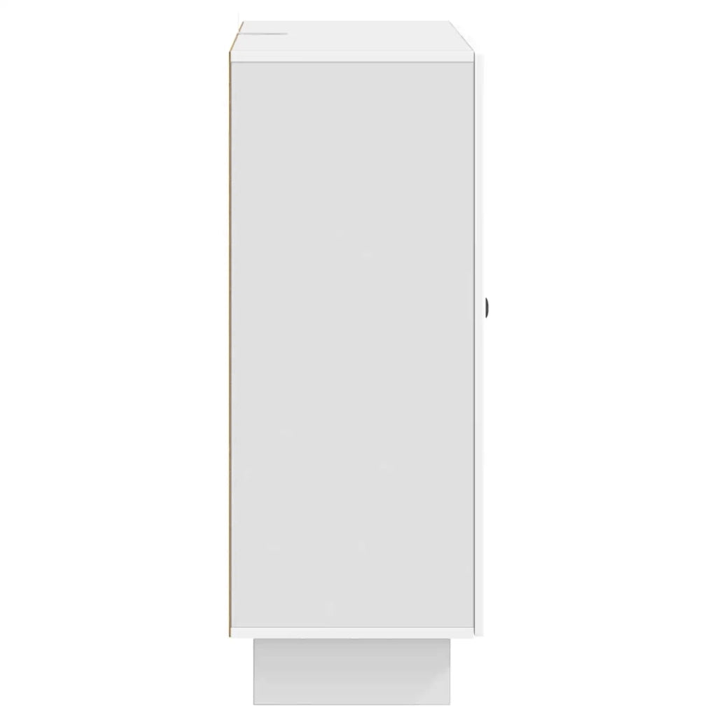 Credenza Bianco Lucido 66 x 34,5 x 90 cm Legno ingegnerizzato 893939